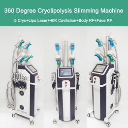 Fat Freeze Cryo Machine Lipo Laser Body Shaping Cellulite Removal Weight Loss Lymph Drainage RF Anti Wrinkle 40K Cavitation Slimming Salon SPA Equipment