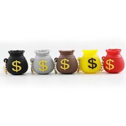 Mini Smoking Colourful Silicone Wax Oil Rigs Dabber Storage Box Dry Herb Tobacco Snuff Snorter Sniffer Snuffer Stash Case Dollar Purse Style Seal Jars Holder DHL