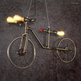 Pendant Lamps Retro Lamp Bedroom Restaurant Bar Cafe Clothing Store Industrial Wind Bicycle Lights Dinning Room