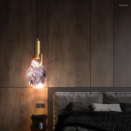 Pendant Lamps Crystal Led Lamp Nordic Luxury Brass Dining Room Bar Kitchen Suspension Luminaire Bedroom Bedside Hanging Lights