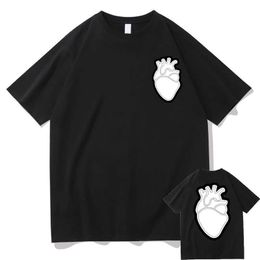 Men's T-Shirts Qlf Only Family Pnl Tshirt Heart Printed T Shirts Men Women Oversized Casual Tee Short Sleeve Man Vintage Personality T-shirts T230103