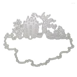 Gift Wrap Halloween Castle Metal Cutting Dies Stencil DIY Scrapbooking Paper Card Template Mould Embossing Craft Decoration