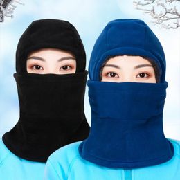 Motorcycle Helmets Winter Outdoor Riding Windproof Men And Women Cold-proof Plus Fleece Thickened Warm Neck Guard Face Mask Hooded Fleecehat