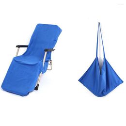 Chair Covers 75 X 215cm Beach Cover Chaise Lounge Towel For Pool Sun Lounger El Vacation With Side Pockets