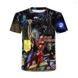 Men's T Shirts 2023 3D Heavy Metal Skull T-Shirt Punk Festival Rock Shirt Men Printed Casual Tshirt O Neck Hip Hop Short Slee231d