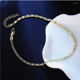 Anklets Charm Women Gold Chain Bracelets Jewellery Fashion 925 Sterling Silver For Girl Bride Party Accessories Lovers Gift