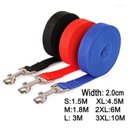 Dog Collars Nylon Training Leashes Pet Supplies Walking Harness Collar Leader Rope For Dogs Cat 1.2M 1.5M 5M 10M 15M