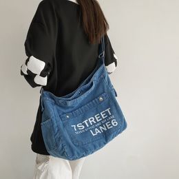 Crossbody Bags for Women Casual Denim Bags Designer Letters Female Shoulder Bag Travel Large Capacity Handbags Shopper Totes 2024