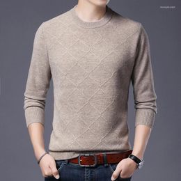 Men's Sweaters Bottomed Top Woollen Men's In Autumn And Winter 2023 Long Sleeved Pure Wool Cashmere Sweater