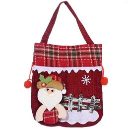 Christmas Decorations Mini Candy Bag For Kids With Inside Small & Rope Straps Gifts Boys Girls Children