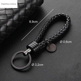 1pcs Vintage Retro Leather Rope Weave Braided Strap Keychain Keyring Car Key Chain Ring Key Fob Sling Jewellery Gift