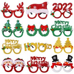 Christmas Glasses Party Decoration Christmas Snowman Deer Horn Eyeglasses Frame RRD173