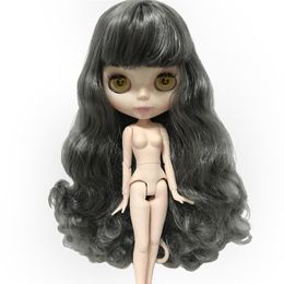 Blythe 17 Action Boll Dolls Nude Body Cambia una varietà di stili Curly Short Short Dritti personalizzabili COLORE188P188P