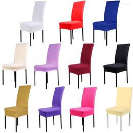 Chair Covers 2023High Quality Home Cover Wedding Decoration Solid Colours Polyester Spandex Dining For Party 1pcs