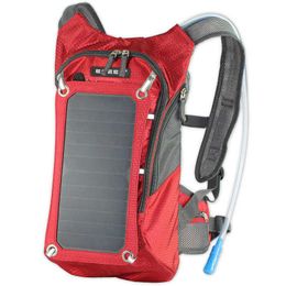 Men s Daypack Hiking Backpack 6V 7W Solar Panel Charge with 2L Water Bag for Smart Cell Phones Tablets and Laptop 0103