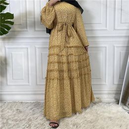 Ethnic Clothing Middle East Fashion Muslim Ladies Long Dress Abaya Belt Plus Size Arab Spanish Islamic Ramadan Prayer Clothes