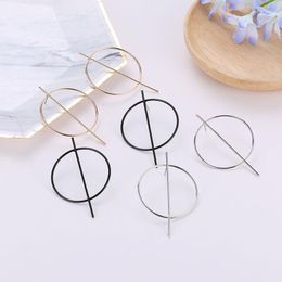 Stud Earrings Hyperbole Round Circle Large For Women Unsual Women's 2023 Trend Fashion Jewellery Female Gifts 1 Pair