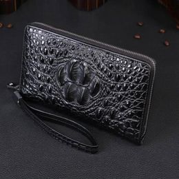 Men Leather Wallets Long Clutches 21x10 5x3cm 4 layers pockets inner multi cards slots Luxury business handbags238I