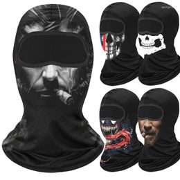 Bandanas 3D Print Men Balaclava Skull Secul Face Mask Mask Buff Buffs Bandana Secker Gaiter Gaiter Bike Headgear Headcire Cover Cover
