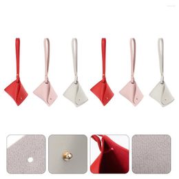 Jewellery Pouches 6pcs Chic Charming Delicate Fashionable Beautiful Exquisite Candy Pouch PU Bags For Home Shop