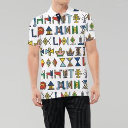 Men's Polos Funny Pattern Letters Print Unisex Factory In Stock Custom Polo Shirt