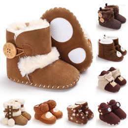 First Walkers VALEN SINA Winter Baby Cute Shoes Brown Boy Girl Walk Boots Boys Ankle Toddlers Comfort Soft Borns Warm Knitted Booties