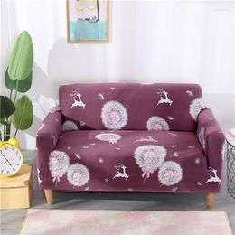 Chair Covers WLIARLEO Stretch Furniture Sofa Cover Elastic Floral Anti-Mite Non-slip Couch 1/2/3/4 Seater Red Fundas De Sofas