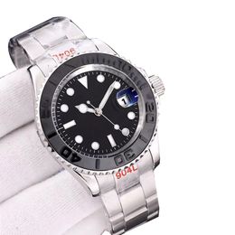 Watches for Men Automatic Mechanical Watch 40MM Ceramic Stainless Steel Diver Series Watch Strap Adjustable Waterproof Design for Life Self-wind Wristwatch