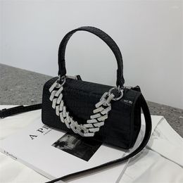 Evening Bags Trendy Fashion Bag All-match Stone Pattern Portable Female Hit Colour PU One Shoulder Messenger Retro Small Square