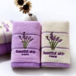 Towel Cotton Fragrance Couple El Home Set Embroidered Lavender Bath Towels For Absorbent Face