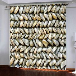 Curtain Classic Stone Wall Curtains For Living Room Bedroom 3D Kitchen Pos Printed Window Treatments Drapes