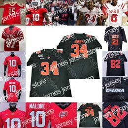 Football Jerseys Custom Western Kentucky Hilltoppers WKU Football Jersey NCAA College Jakairi Moses Juwuan Jones Kahlef Hailassie Upton Stout Kye Robichaux B