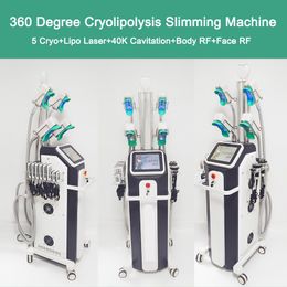 40K Cavitation Fat Dissolving Machine RF Skin Firming Cooling Therapy Cryolipolysis Shaping Body Weight Loss Lipo Laser Anti Cellulite Lymph Drainage Device