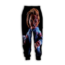 Hip Hop Sportwear Punk Casual Loose Men Cool Print Bride of Chucky 3d Pants 009