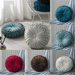Pillow Fashion Pumpkin Solid Colour Handmade Pleated Round Floor Soft Comfortable Home Sofa Decoraction