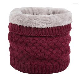 Scarves Plush Korean Version Knitting Solid Colour Men Scarf Soft Keep Warm Thickening Winter Unisex Neck Collar Neckerchief