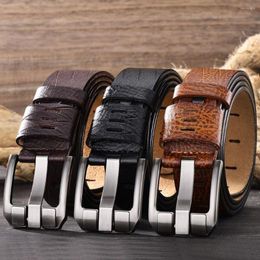 Belts Durable Vintage Casual All-match Genuine Leather Belt Pants Bands Men Pin Buckle Waistband