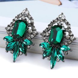 Stud Earrings Fashion Geometric Big For Women 2023 Trend Luxury Design Sparkly Crystal Brincos Y2k Party Piercing Jewellery Gift