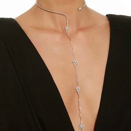 Festive Versatile Fashion Butterfly Flower Pendant Sexy Super Shiny Full Diamond Necklace Women's Clavicle Chain Choker