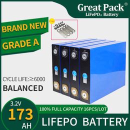 Solar Power Bank 100% Full Capacity Rechargeable 3.2V 173Ah Battery Cell LiFePO4 Deep Cycle New Grade A Lithium Ion for RV