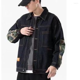 Men's Jackets Denim Korea Fashion Coat Y2k 2023 Mens Fall Winter Clothing Casual Clothes Streetwear Oversized Plus Size Long Sleeve