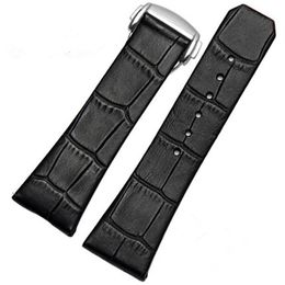 Genuine Leather Watch Band For Omega CONSTELLATION Series Wristband Strap 23mm With Silver Clasp3028