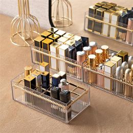 Storage Boxes Transparent Lipsticks Box Cosmetic Holder Desktop Makeup Case AcrylicPartition Home Decor