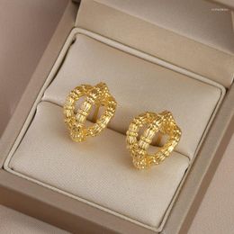 Hoop Earrings Euramerican Ins Style C-shaped Geometric For Women Fashion Statement Female Jewelry Accessories Gifts
