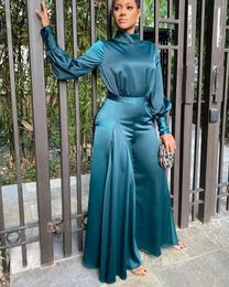 Ethnic Clothing African Clothes For Women High Waist Jumpsuit Satin Flared Pants Fashion Elasticity Plus Size Caftan Ropa De Mujer 2023
