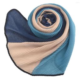 Scarves High Quality Cotton Wrinkle Patchwork Scarf Big Size Plain Women Muslim Hijab Head Wrap Ripple Maxi Crinkle Soft