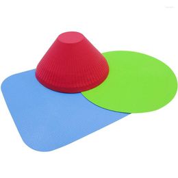 Table Mats 3pcs/set Silicone Jar Gripper Pads Round Opener Kitchen Anti-Slip Coffee Coasters Multi-Purpose Bottle Lid Openers 12.5cm