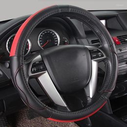 Steering Wheel Covers Car Cover Genuine Leather 38CM Styling Wheels & Hubs Black 15''