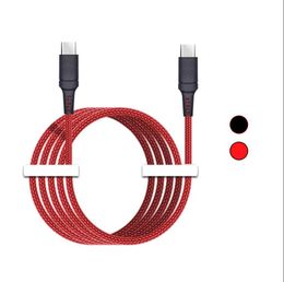 3FT braided PD fast charging cables 30W USB C mobile phone data cable Type-C male to male usbc 20W 3A with retail box display