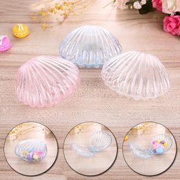 Gift Wrap 1PC Lovely Shell Shape Velvet Jewellery Box Wedding Engagement Ring For Earrings Necklace Bracelet Display Holder